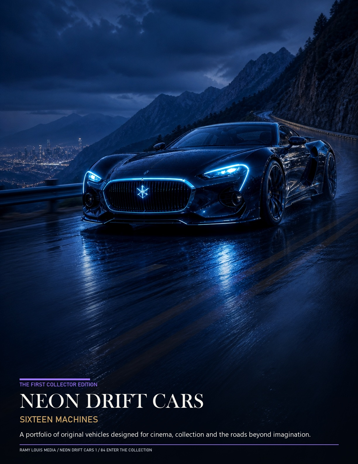 Neon Drift Cars: Sixteen Machines publication cover